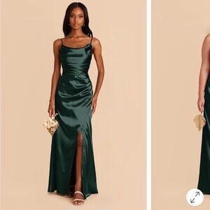 Lisa Long Shiny Satin Dress